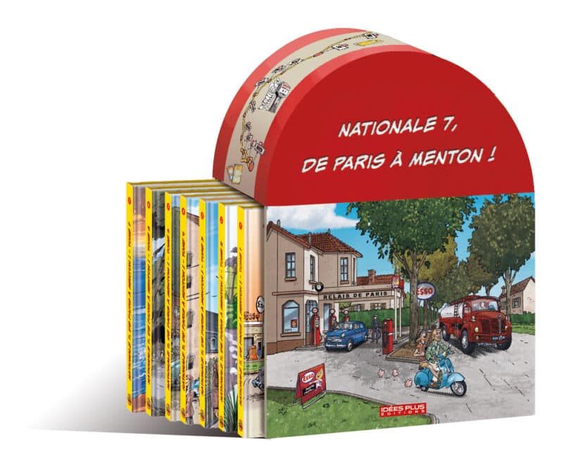 Borne coffret Nationale 7, de Paris à Menton