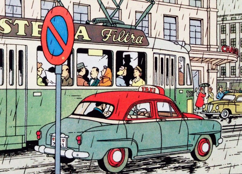 En voiture avec Tintin