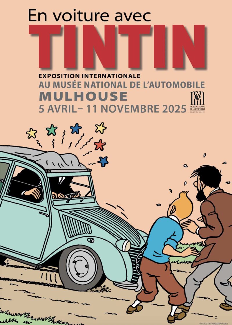 En voiture avec Tintin